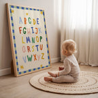 Simple ABC Alphabet Blue Print