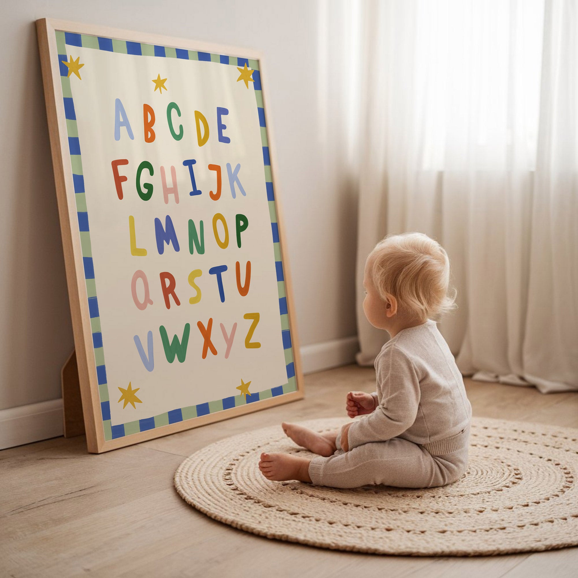 Simple ABC Alphabet Blue Print