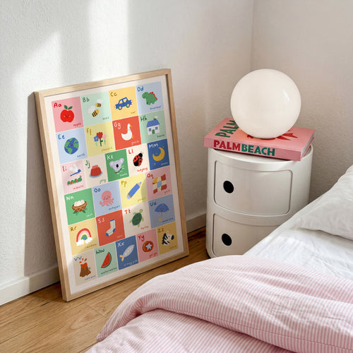 Modern Alphabet Print - ABC Poster for Kids
