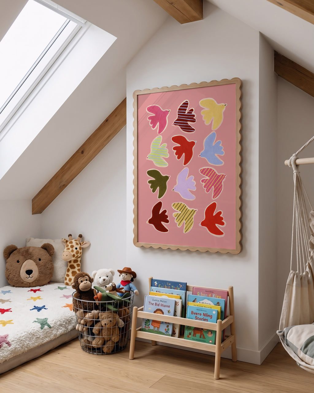 Flying Birds Print - Pink