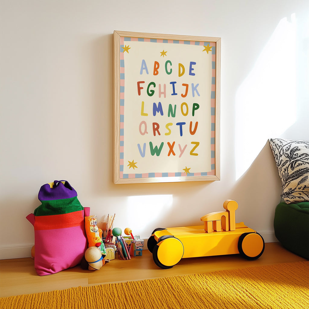 Simple ABC Pink Alphabet Print