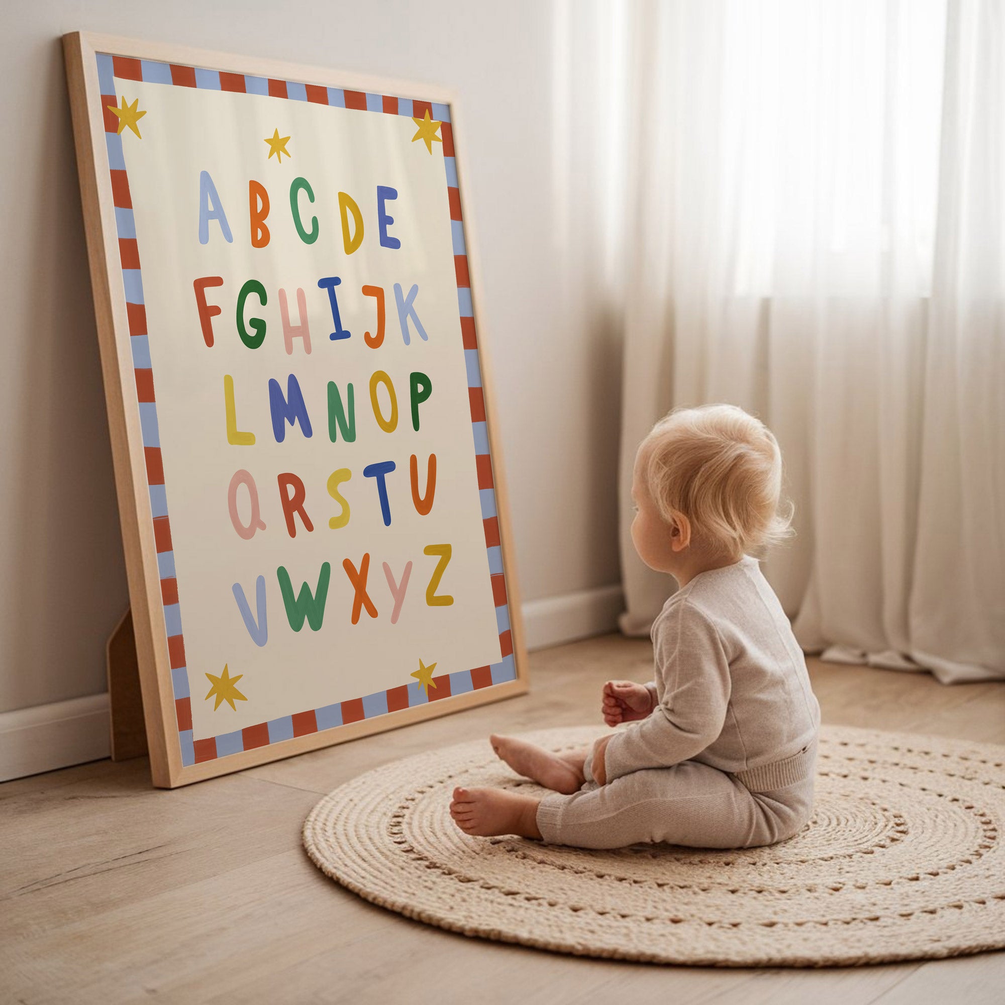 Simple ABC Alphabet Red Print
