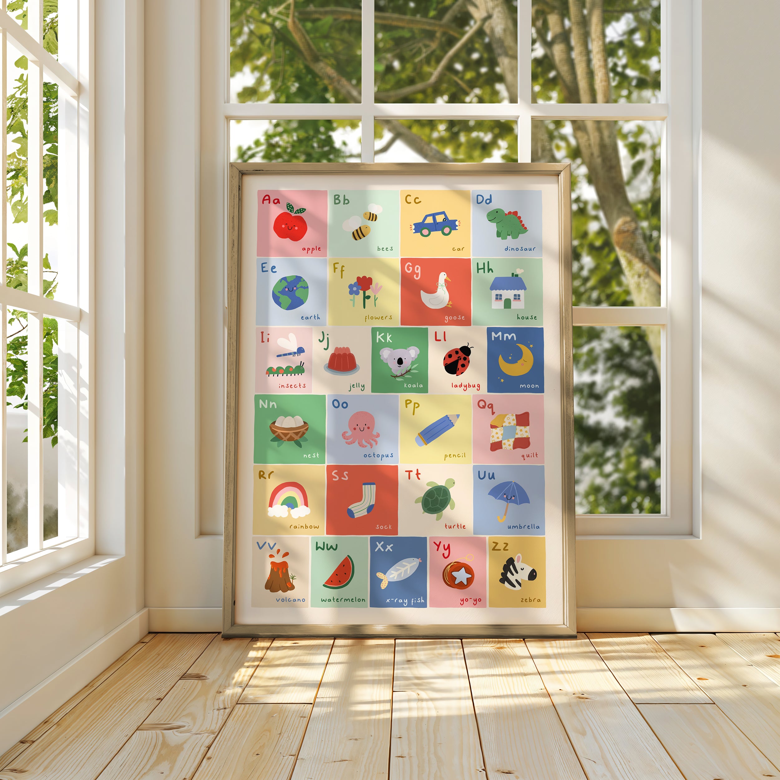 Modern Alphabet Print - ABC Poster for Kids