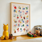 Kids Alphabet Print - Modern ABC Nursery Wall Art