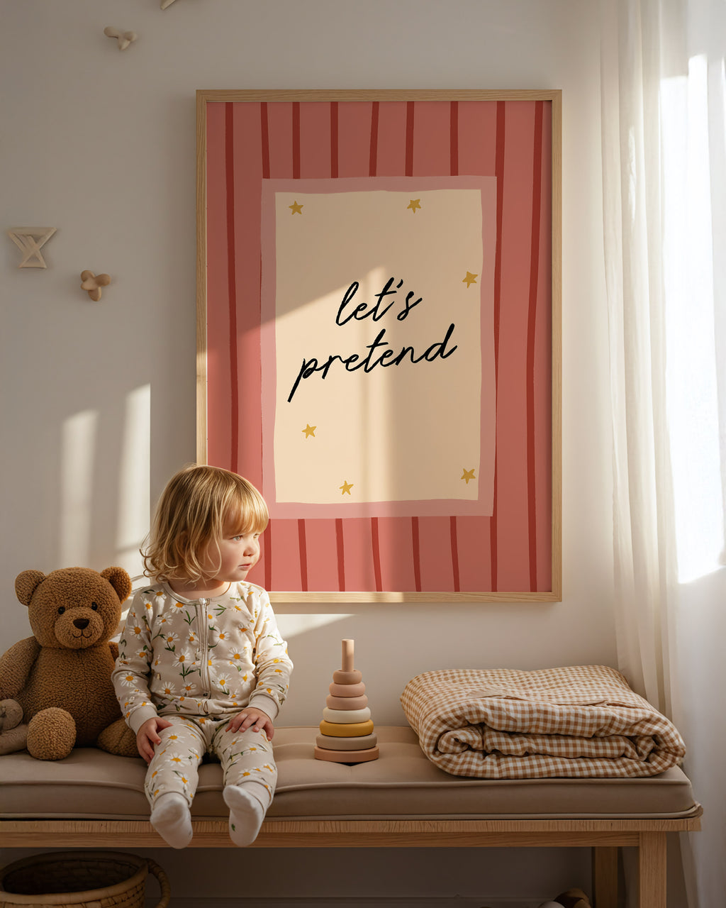 Let's Pretend Pink Print