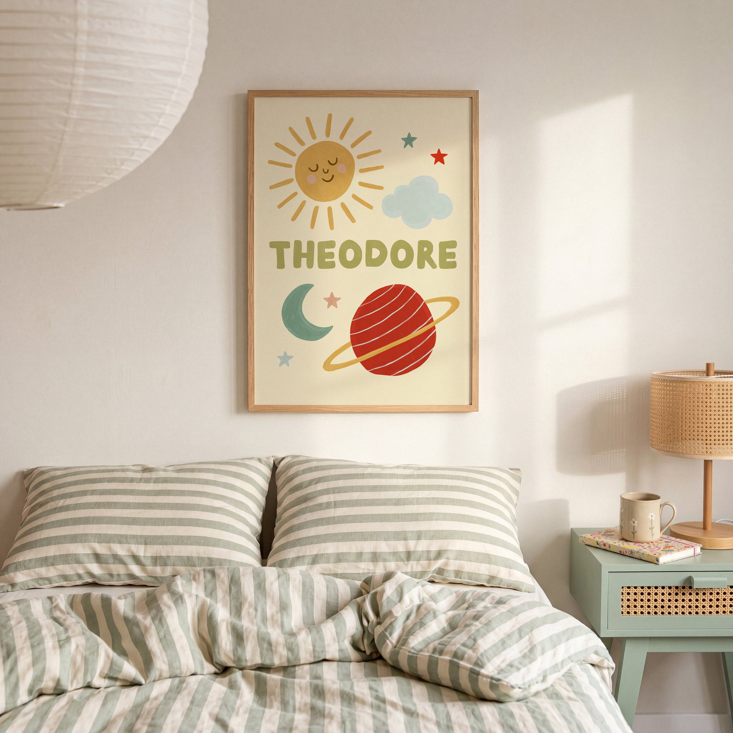 Space & Sun Personalised Name Print