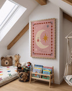 Sweet Dreams Moon Print - Pink
