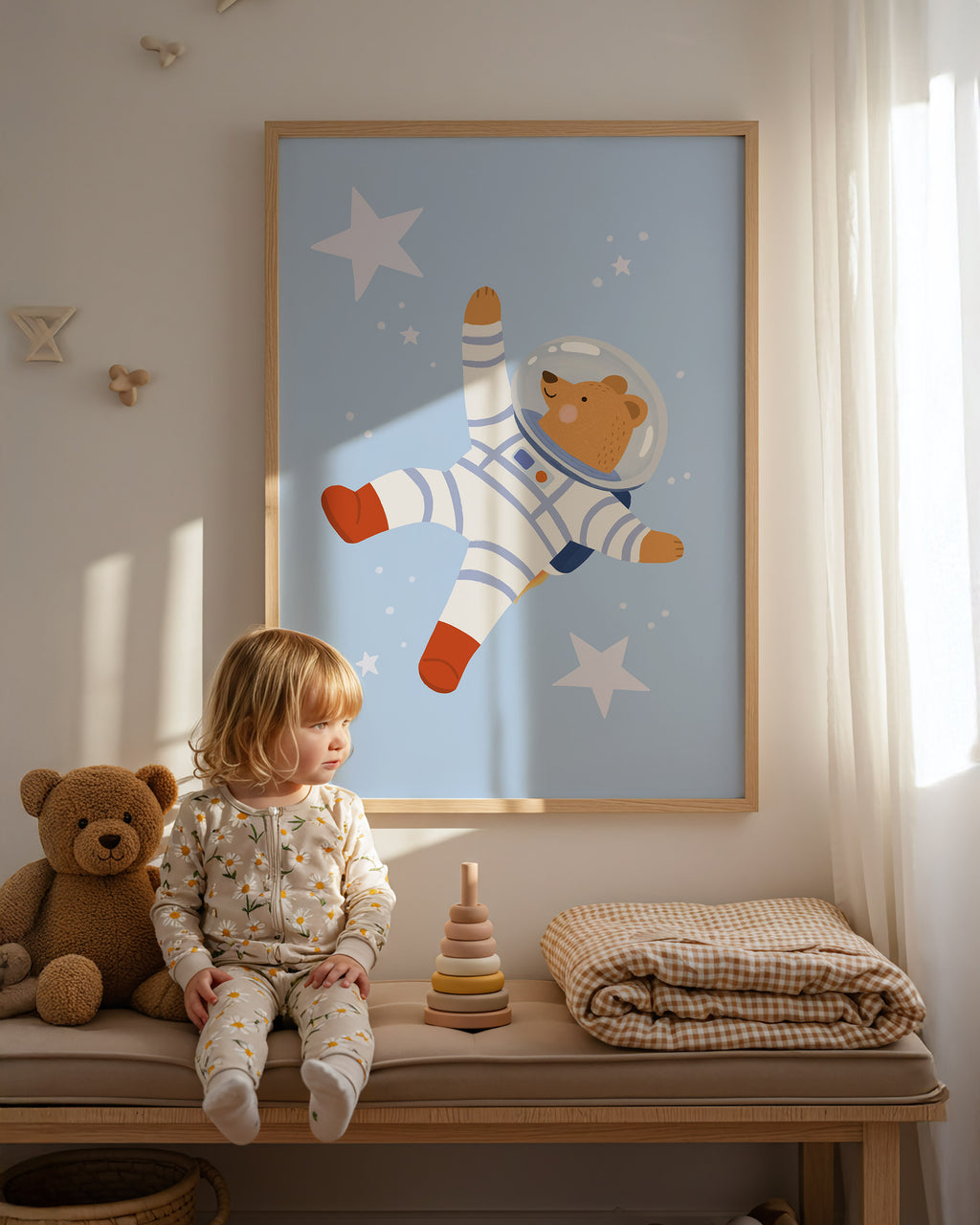 Space Astronaut Bear Print