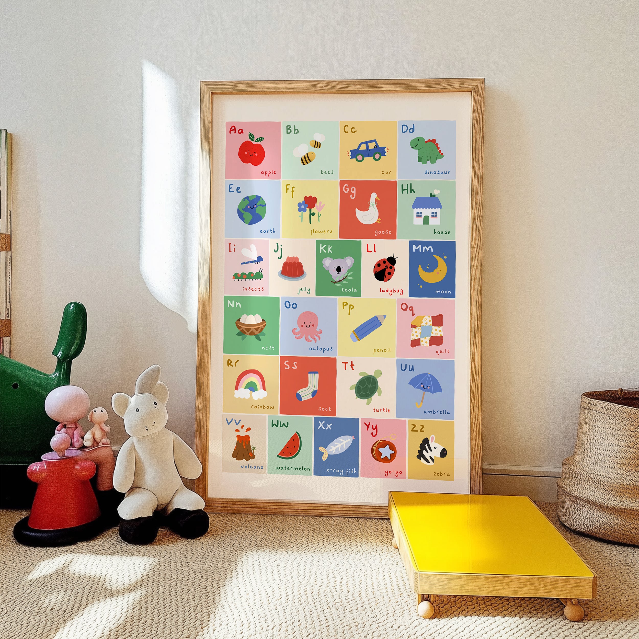 Modern Alphabet Print - ABC Poster for Kids