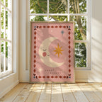 Sweet Dreams Moon Print - Pink