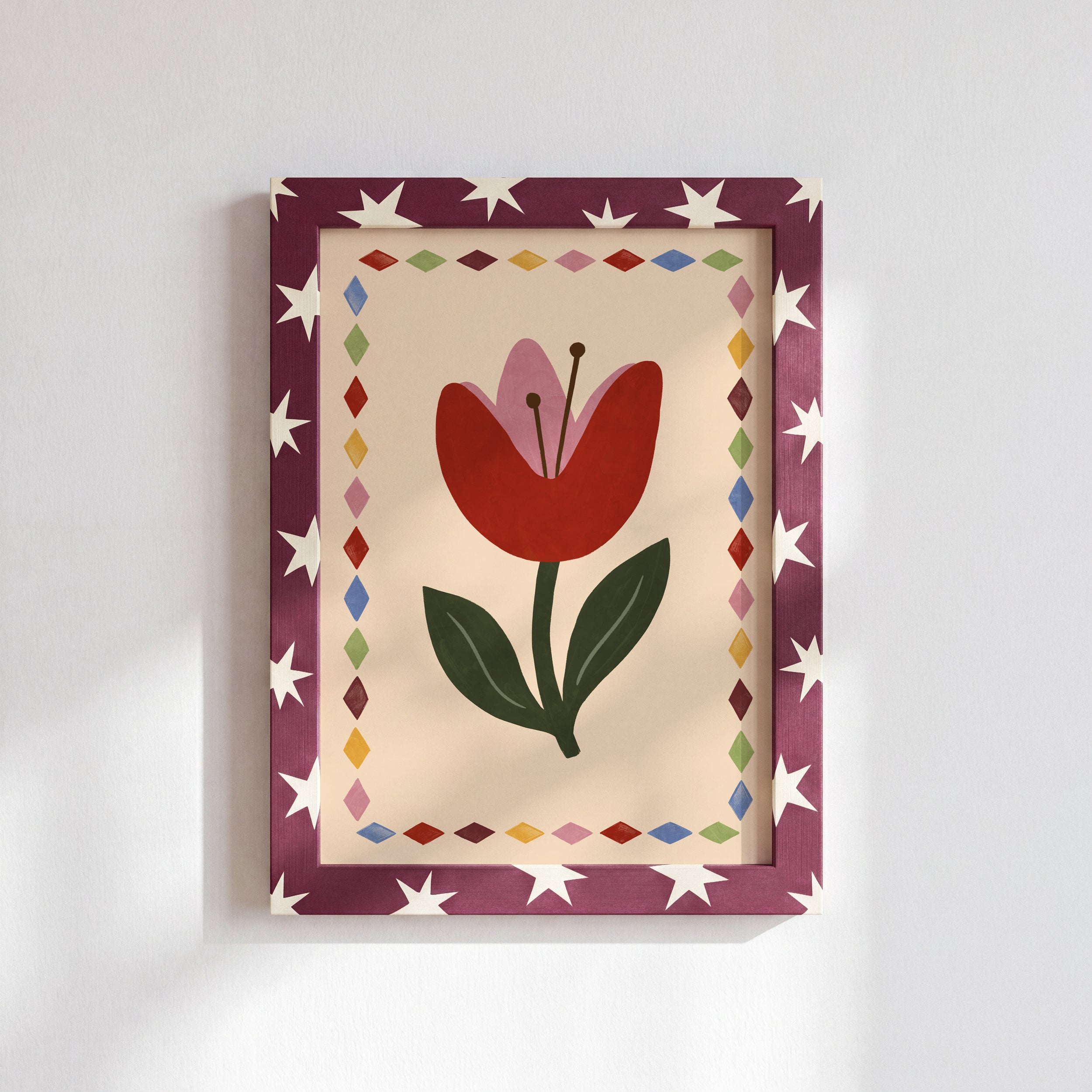 Red Tulip Print