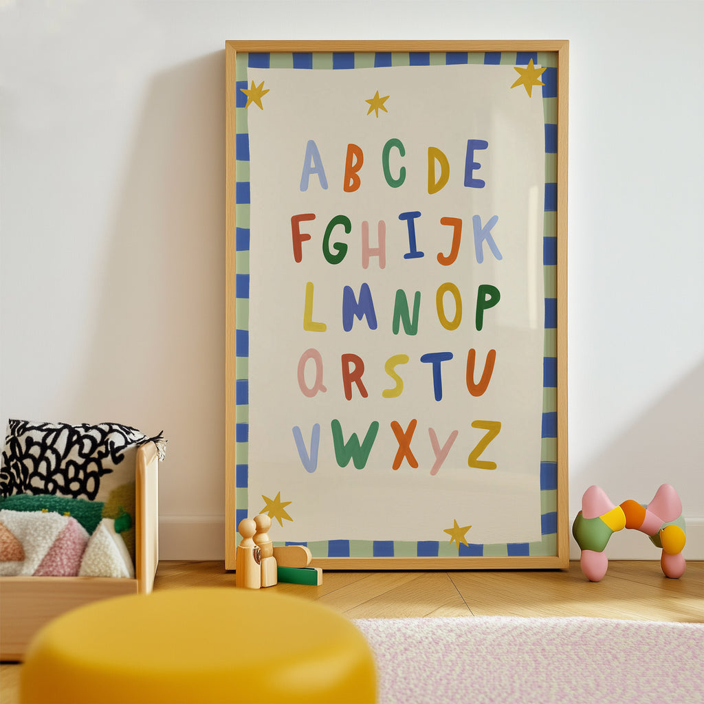 Simple ABC Alphabet Blue Print