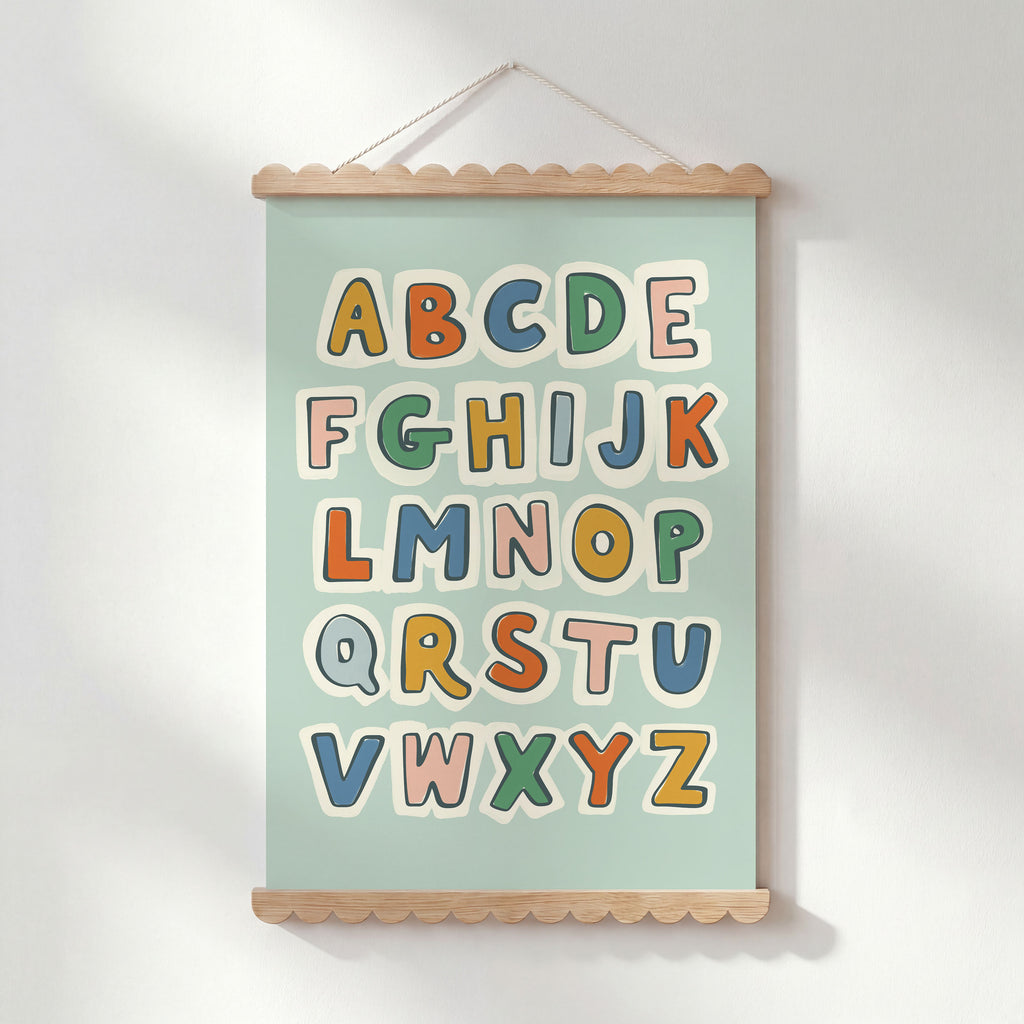 Retro ABC Alphabet Print