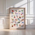 Kids Alphabet Print - Modern ABC Nursery Wall Art