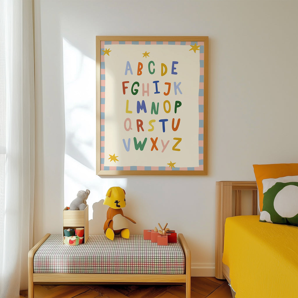 Simple ABC Pink Alphabet Print