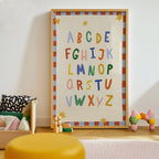 Simple ABC Alphabet Red Print