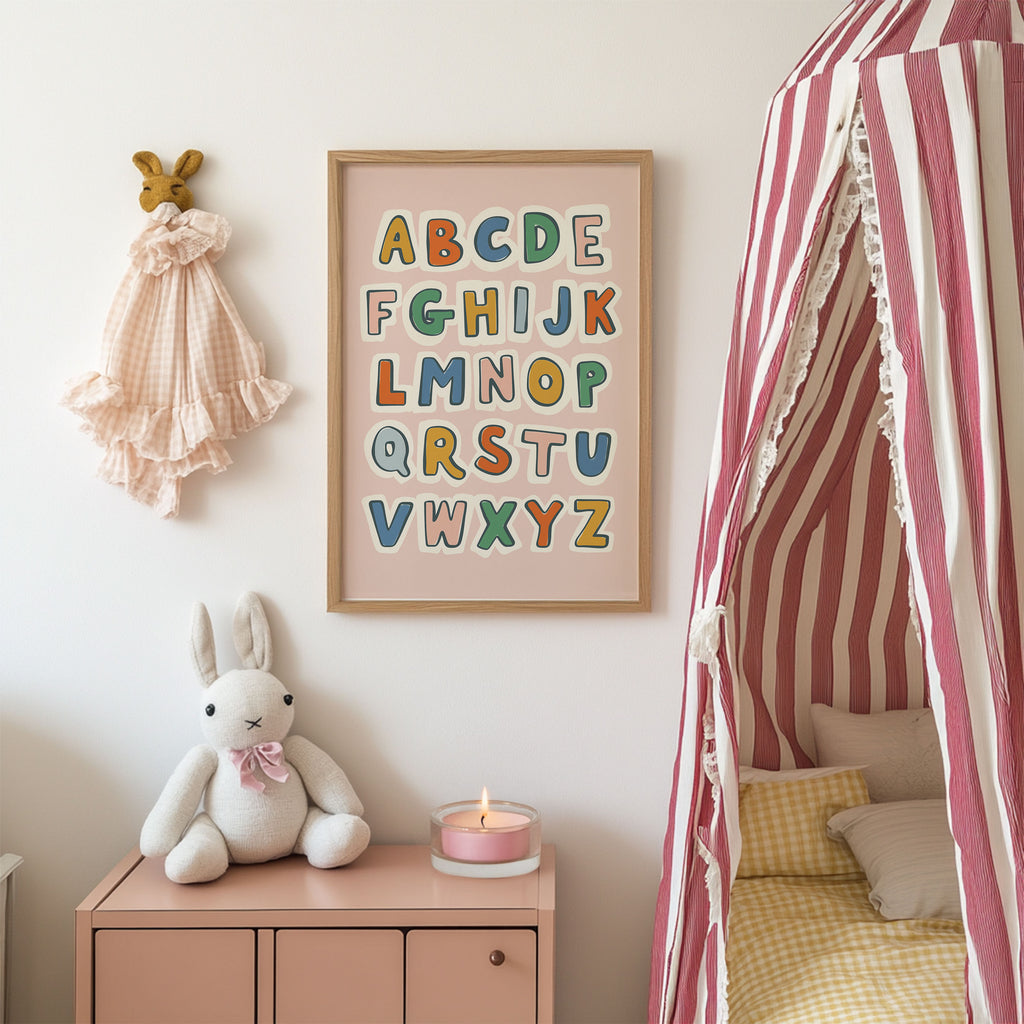 Retro ABC Alphabet Print