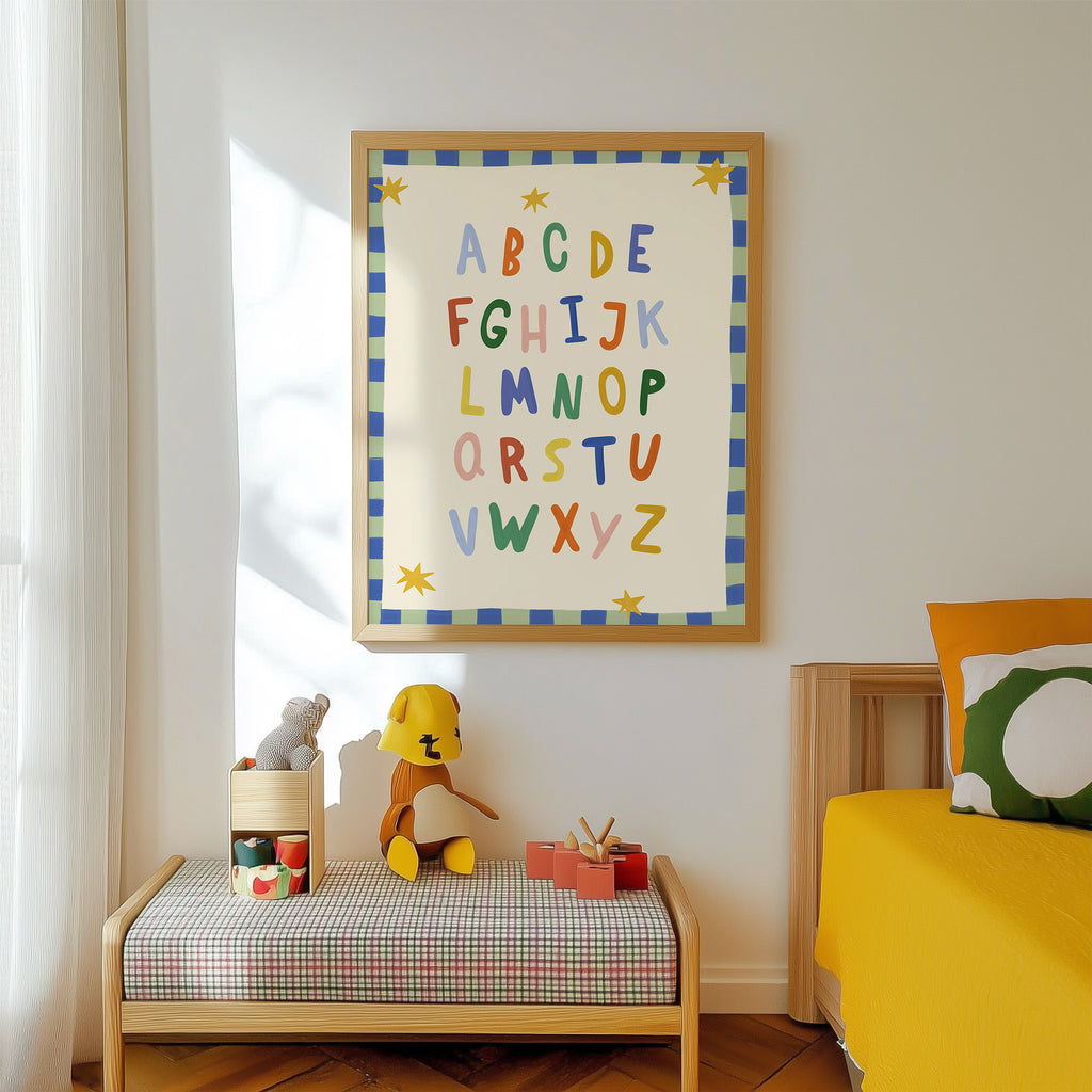 Simple ABC Alphabet Blue Print