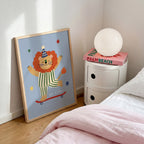 Be Brave Lion Print - Blue