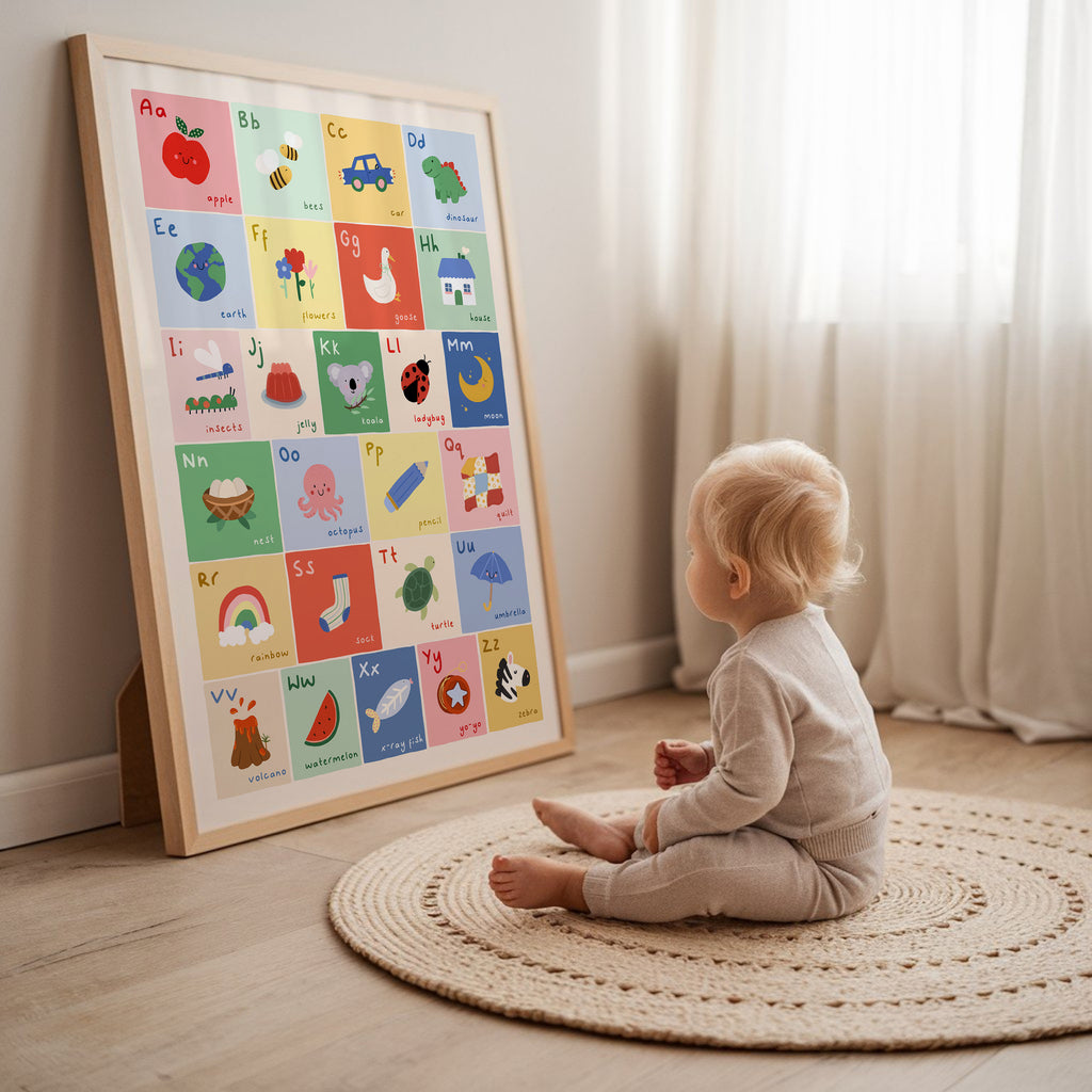 Modern Alphabet Print - ABC Poster for Kids
