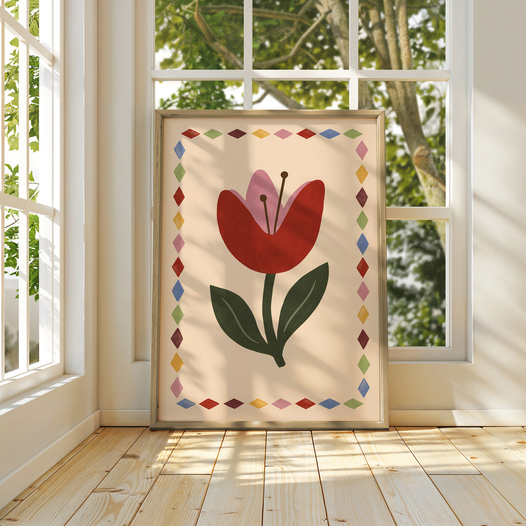 Red Tulip Print