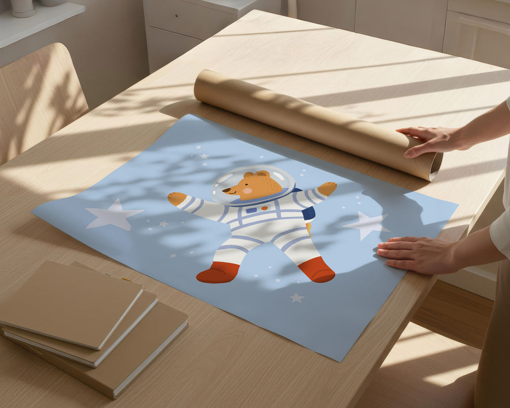 Space Astronaut Bear Print
