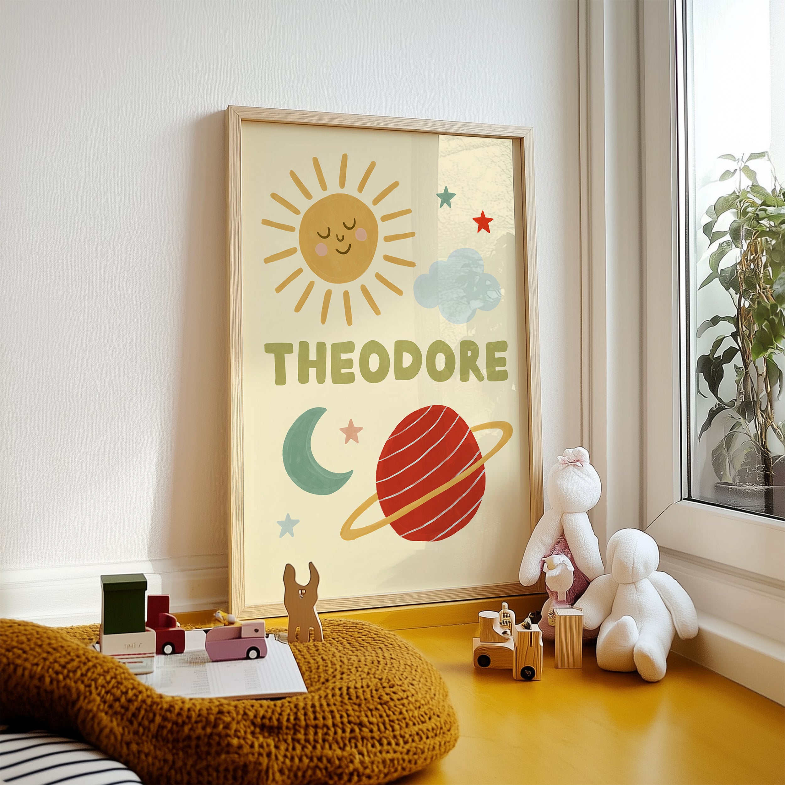 Space & Sun Personalised Name Print