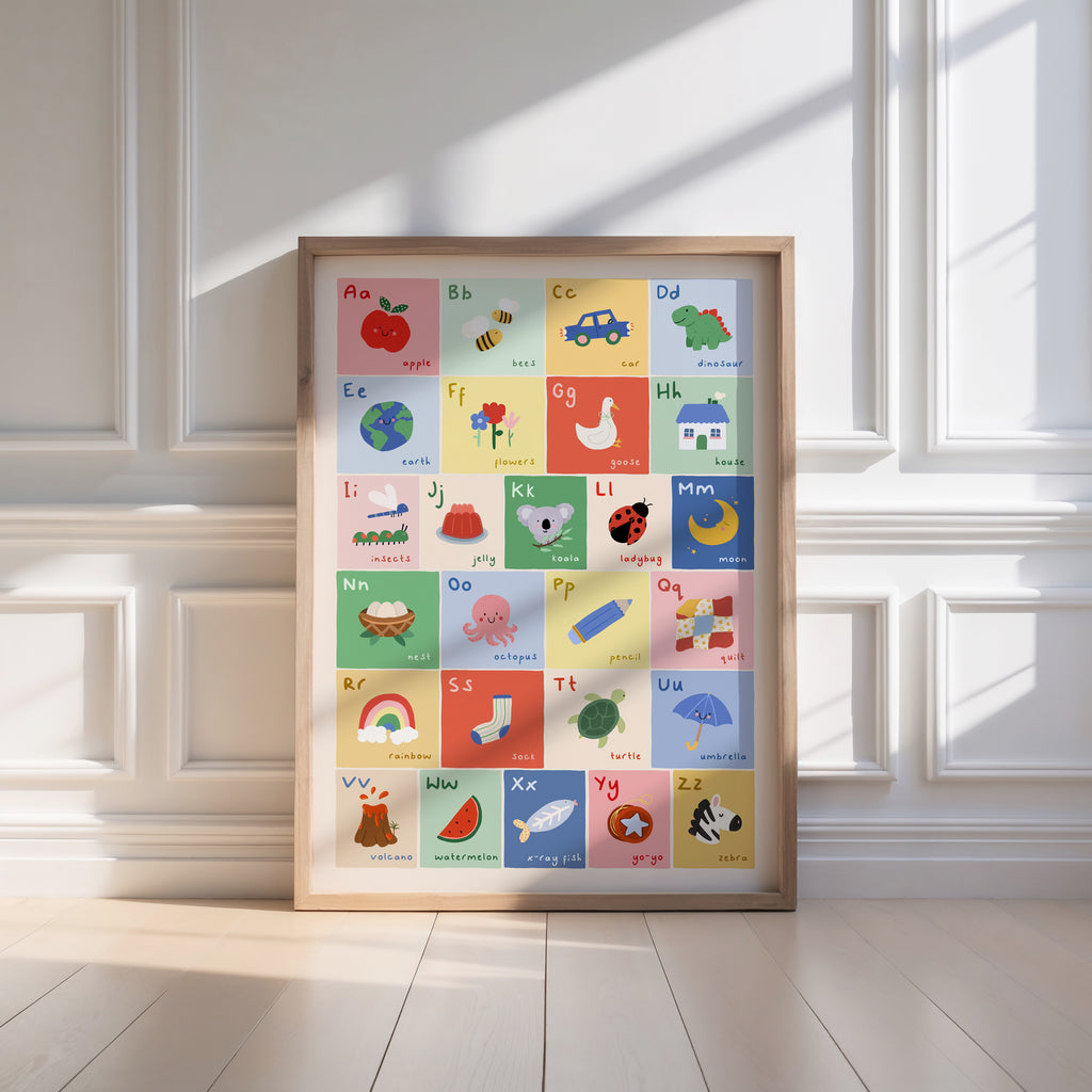 Modern Alphabet Print - ABC Poster for Kids