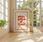Once Upon A Time Blue & Red Print