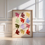 Flying Birds Print - Beige & Red