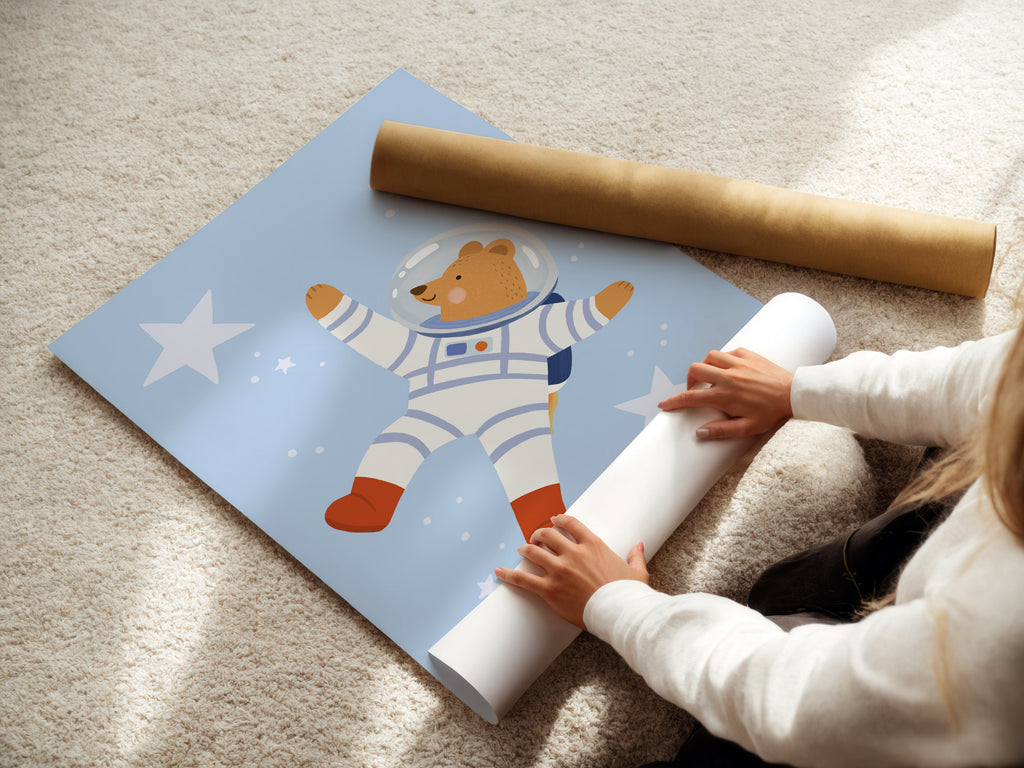 Space Astronaut Bear Print