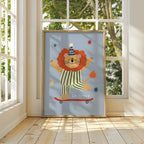 Be Brave Lion Print - Blue