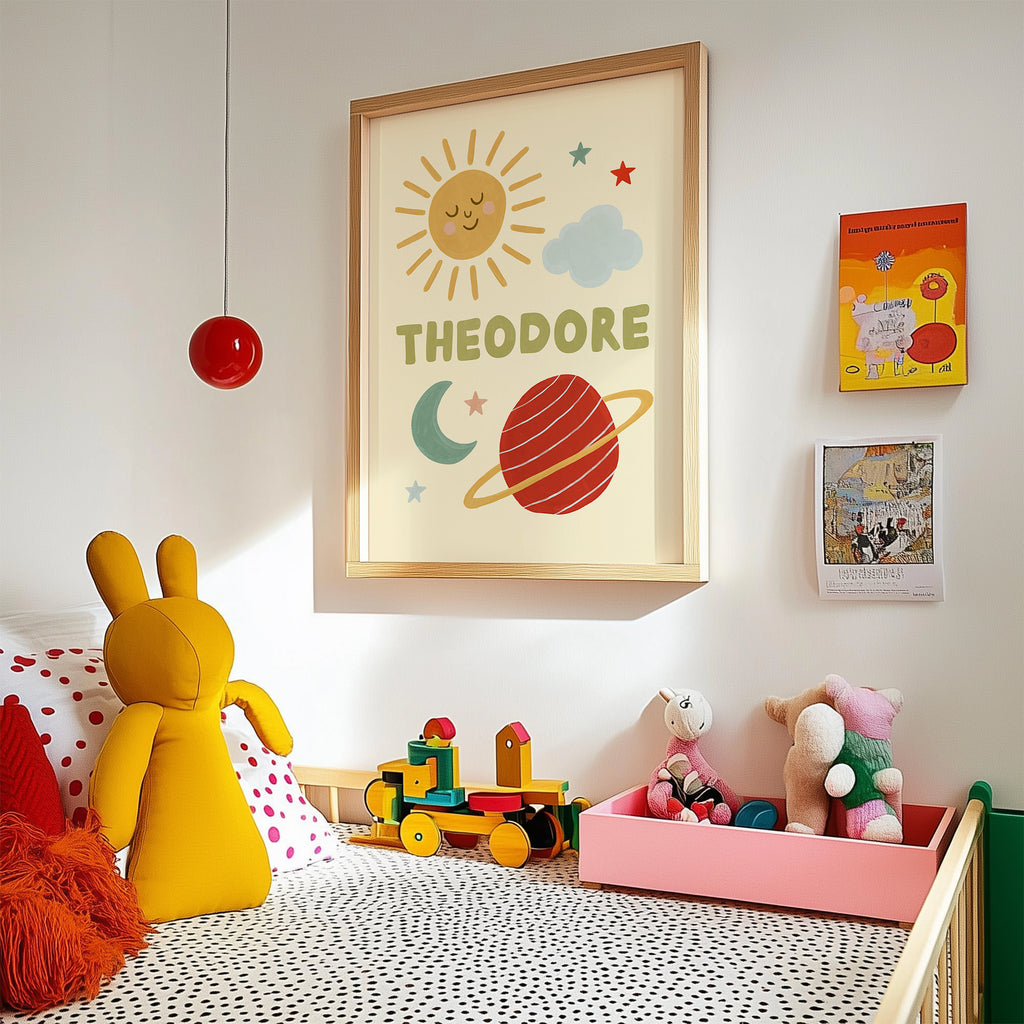 Space & Sun Personalised Name Print