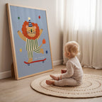 Be Brave Lion Print - Blue