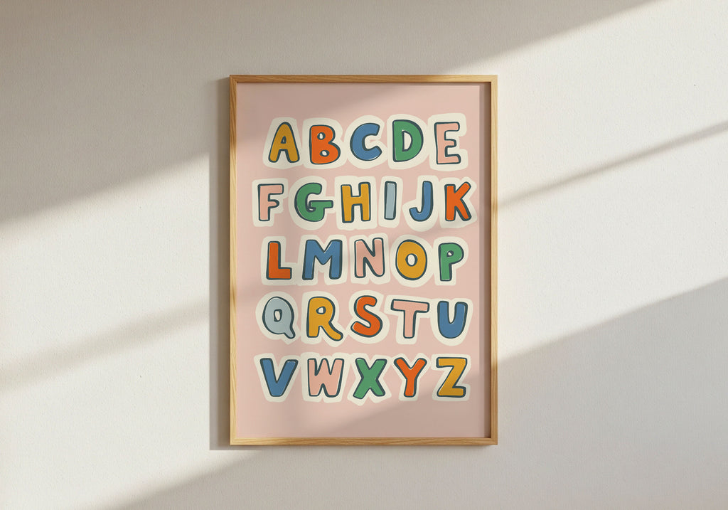 Retro ABC Alphabet Print