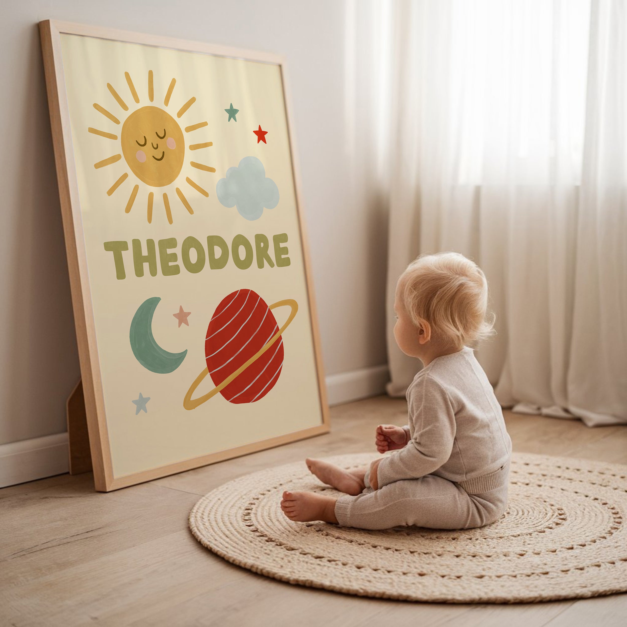 Space & Sun Personalised Name Print