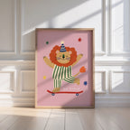 Be Brave Lion Print - Pink