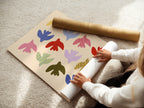 Flying Birds Print - Beige & Blue